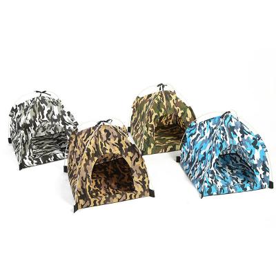 China Portable Cats Dogs Puppy Kennel Cool Winter Camouflage Tent Cages Breathable Pet Tent for sale