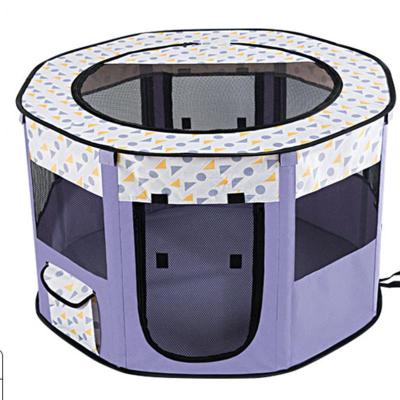 China Cool Portable Pet Tent Folding Cage Pet Kennel Octagon Cage Outdoor Bed For Cat Indoor Playpen Puppy Cats Kennel Accessories Room for sale