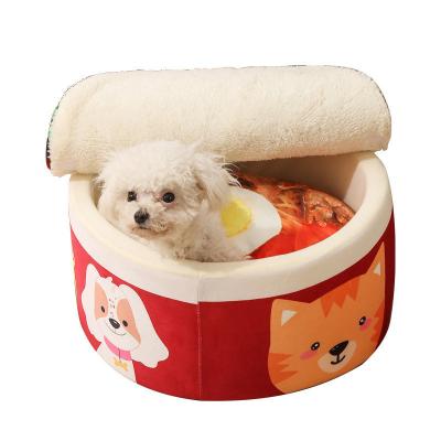 China Cat Winter Tent Funny Noodles Pet Products Small Dog Bed Room Sleeping Bag Cushion Stocked For Kitten Plush Pad Furniture Accessories for sale