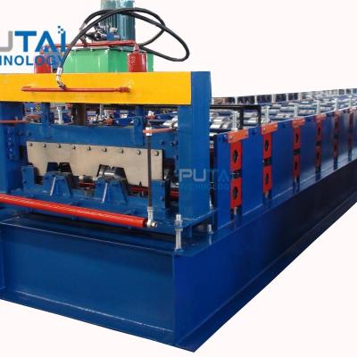 China Floor Metal Decking Sheet Roofing Tiles Roll Forming Machine for sale