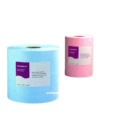 China Sustainable Highly Absorbent Reusable Perforated Roll Cellulose PP Kitchen Spunlace Wiping Wipes Wiper for sale