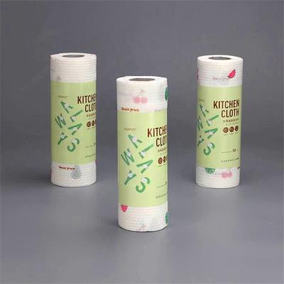 China Sustainable OEM Custom Cellulose Polyester Blend Spunlaced Non Woven Perforated Fabrics Cleaning Wipes for sale