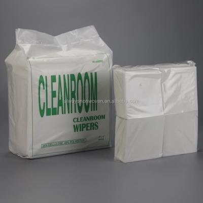 China Sustainable Cleanroom Polyester Lint Free Cleaning Wipers With Rohs Certificate for sale