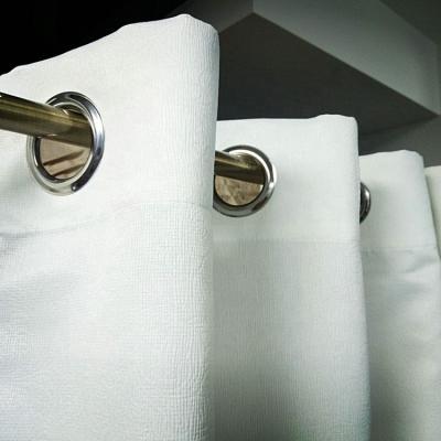 China Blackout Bedroom Window Curtain Grommet Ready Made White Window Curtain With Free Sample for sale