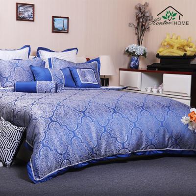 China 2018 New Chinese Nondisposable Luxury Bedding Morden Design Home Choice Hotels Bedding Sets Jacquard Comforter Cover Comforter Set Queen Size for sale