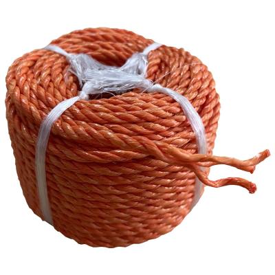 China Home Rope Twisted Polypropylene PP Slitfilm Orange Color for sale