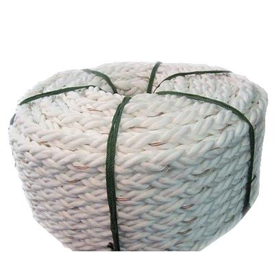 China High Tenacity Aramid 8 12 Strand Braided Rope HMWPE Polypropylene Mooring Rope for sale