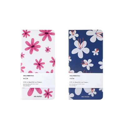 China Custom Thermal Binding Sakura Cover Blank Page Plain Pocket Notebook Printed Set Small for sale