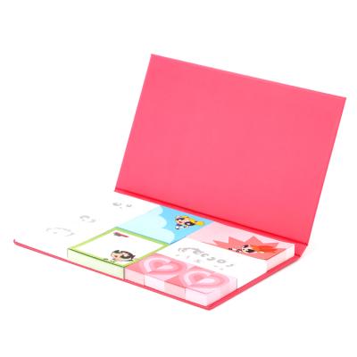 China Amazon Hot Selling Colorful Cartoon Collapsible Sticky Note Printed Memo Pad Custom Memo Pad for sale