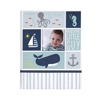 China paper & Cardboard Book Printing Custom Baby Scrapbook Record My First Year Memory Book Journal With Ink Pad for sale