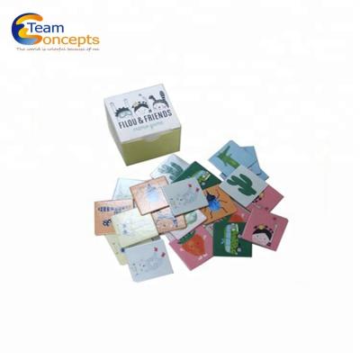 China Promotional Printed Studying Educational Paper Cards For Kids Game And Memory Paper for sale