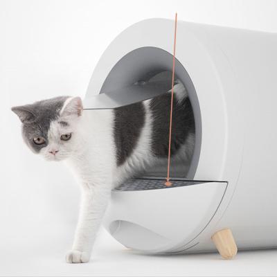 China Hot Selling High Quality Plastic Cat Toilet Semi-Automatic Cat Litter Deodorization Box Pp Intelligent for sale