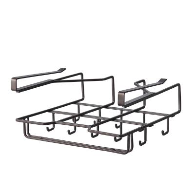 China ORR312 Modern Home Kitchen Storage Organizer Wall Mounted Metal Cutting Board Rack for sale