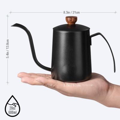 China Stocked Gooseneck Kettle For Pour Over Coffee Kettle For Coffee Tea Stainless Steel Drip Kettle With Gooseneck Spout for sale