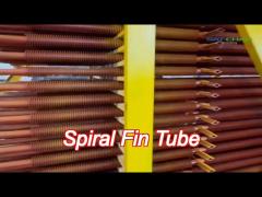 extruded and serrated spiral fin tube for heat transfer