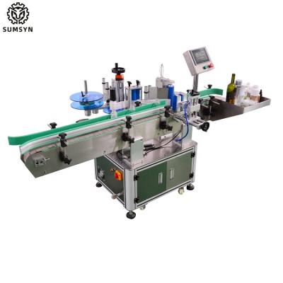 China High speed automatic bottle labeling machine adhesive label dispensers applicator for wine beer glass bottle labeling for sale