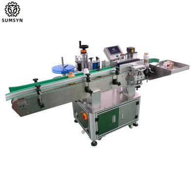 Cina SUMSYN Automatic manufacturer round bottle labeling machine for square glass bottle jar multi side bottle labeling in vendita