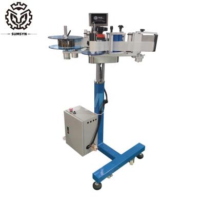 China Automatic assembly line side labeling machine etiquetadora for cartons and box conveyor labeling for sale