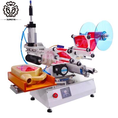 China Semi automatic flat labeling machine manual plane labeling machine bottle label dispenser for sale