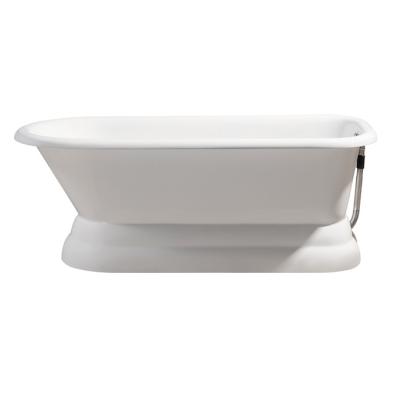 China Sustainable Popular Enamel Cast Bathtub , Small Bathtub With Pedestal for sale