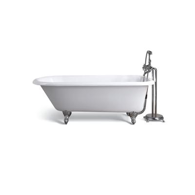 China Durable Classic cUPC Rolltop Enamel Cast Iron Kids Baby Bathtub With Ball Feet for sale