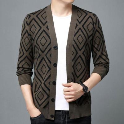 China Men's Comfortable And Warm Autumn Loose Cardigan Man Knitted Sweater Fall for sale