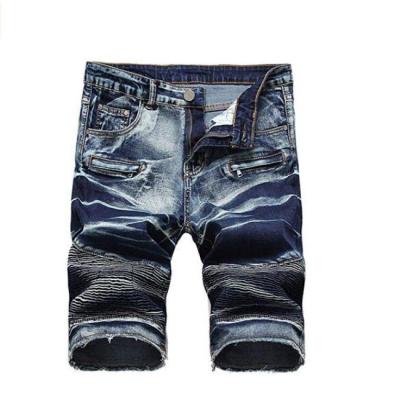 China 2022 Wholesale Men's Denim Breathable Casual Shorts Ripped Slim Fit Fashion Distressed Knee Jeans Shorts Jeans for sale