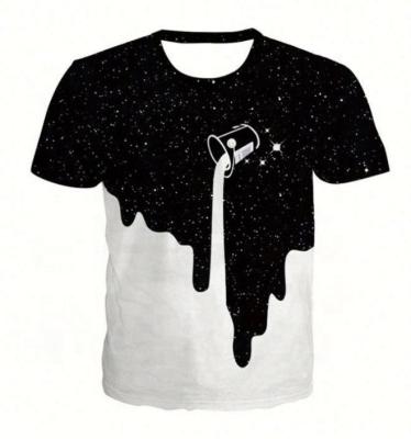 China QUICK DRY T-shirt Starry Sky Man Digital Sports Short Summer Tees for sale