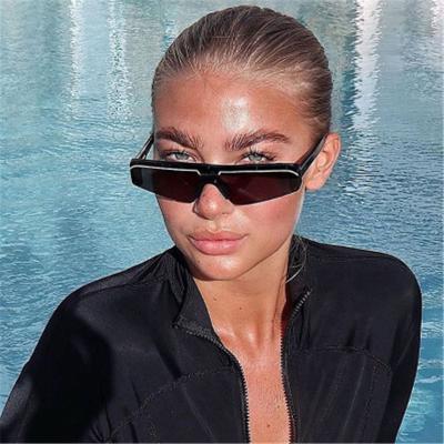 China Fashion Sun Glasses Glass Sun Glasses Small Flat Surface One Piece Sunglasses for sale