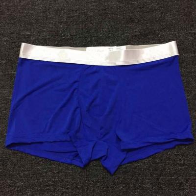 China Brand Letter Pattern Ice Silk Men's Breathable Boxer Briefs Comfortable Breathable Boxer Briefs for sale