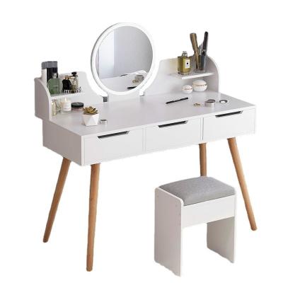 China Adjustable (other) Hot sale nordic style for girls mirrored classic dressing table for bedroom home furniture for sale