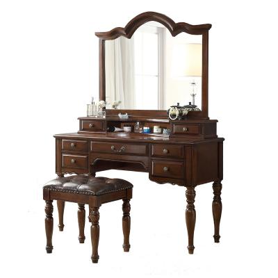 China Brown Walnut Adjustable Antique Classic Dresser Bedroom Solid Wood Furniture (Others) for sale