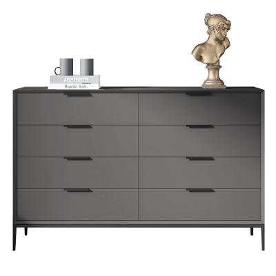 China (Other) Black Chest Of Drawers Wood Furniture Shelves Adjustable Modern Chest for sale