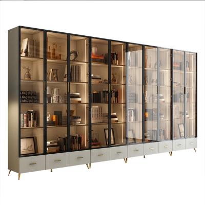 China 10 Door Modern Wooden Bookcase (The Other) Adjustable Home Furniture Living Room for sale