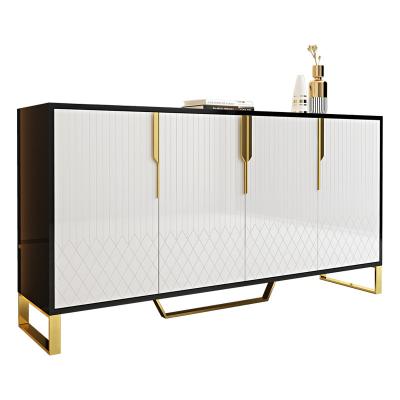 China Modern Sideboard Cabinet (Other) Adjustable Luxury Dining Room Sideboard With Storage 4drawer Wine Cabinet Furniture for sale