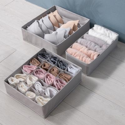 China Modern Folding Divided Underwear Storage Box Cloth Clothing And Socks Organizer for sale