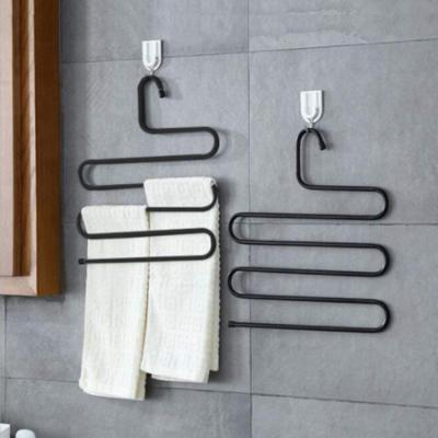 China Multifunctional modern metal s shape hangers space saving clothes hanger for bathroom for sale