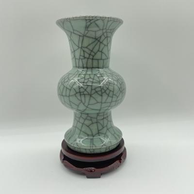 China Modern Chinese Matte Light Art Deco Custom Celadon Vase Home Decoration Luxury Gift for sale