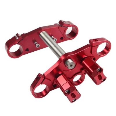 China Dongguan Electronics / Automotive / Industrial / Motorcycles / Aerospace / Lighting / Automation Red Anodized Motorcycle Aluminum Alloy Metal CNC Competitive Price Batch Production Custom Brackets for sale