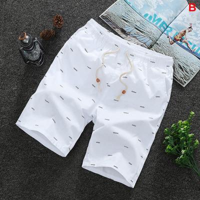 China Casual Anti-wrinkle Summer Men's Loose Cropped Shorts Knit Loose Straight Casual Pants Cotton Shorts Pants Sports Shorts for sale