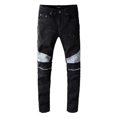 China Amirys Chrome Hearys Paris Vintage New Design Fashion Breathable Jeans Ripped By Sale QUICK DRY Elastic Long Pants Men's Breathable Jeans for sale