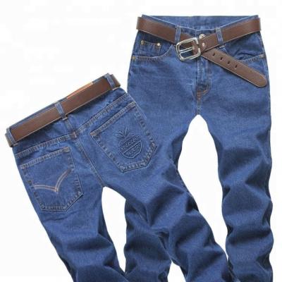 China Custom made cargo work wear men's windproof pants embroiders or printing cheap blue jeans by yulin oem factory for sale