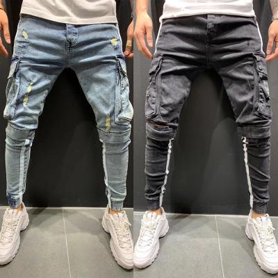 China Jeans 2021 new summer slim men's pants viable soft squishy men's fall straight leg crop casual large size pants for sale