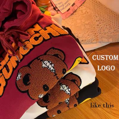 China OEM Anti-Shrink Terry Chenille Embroidery Custom French Hoodie for sale