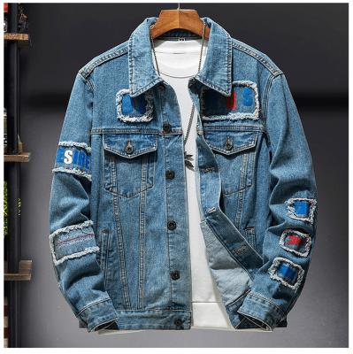 China Fashion Breathable Casual Printing Men's New Autumn Jean Jacket Men's Loose Coat for sale