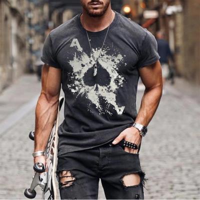 China New Fashion QUICK DRY Male Trend T Shirts Men's Casual T-shirt Printed Funny Graphic Tee Shirt for sale