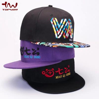 China Wholesale 6 COMMON Panel Flat Brim Suede Snapback Caps Hat Vintage Custom 3D Embroidery For Men for sale