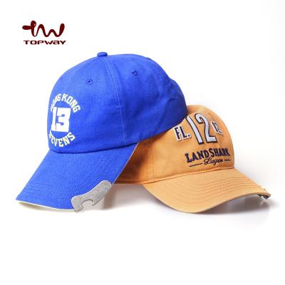 China Customized COMMON Bottle Opener Baseball Hat Caps Embroidered Snap Back Cotton Baseball Cap for sale