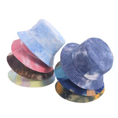 China White Reversible Custom Bucket Hat Character Corduroy Tie Dye Bulk Hats for sale