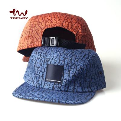 China OEM 5 Panel COMMON Camper Cap Custom Printing Mens Hats Bulk Stock Hats for sale